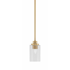 Odyssey - 1 Light Stem Hung Mini Pendant-7.5 Inches Tall and 4 Inches Wide
