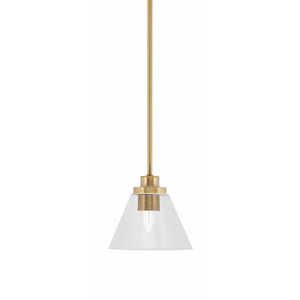 Odyssey - 1 Light Stem Hung Mini Pendant-6.25 Inches Tall and 4 Inches Wide