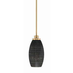Odyssey - 1 Light Stem Hung Mini Pendant-10.5 Inches Tall and 5.5 Inches Wide