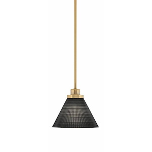 Odyssey - 1 Light Stem Hung Mini Pendant-5.75 Inches Tall and 7 Inches Wide