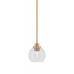 Odyssey - 1 Light Stem Hung Mini Pendant-6.5 Inches Tall and 5.75 Inches Wide
