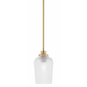 Odyssey - 1 Light Stem Hung Mini Pendant-8.5 Inches Tall and 5 Inches Wide
