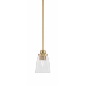 Odyssey - 1 Light Stem Hung Mini Pendant-6.25 Inches Tall and 4.5 Inches Wide