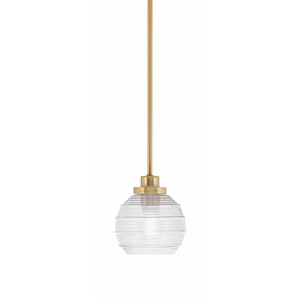 Odyssey - 1 Light Stem Hung Mini Pendant-6.5 Inches Tall and 6 Inches Wide - 1310897