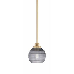 Odyssey - 1 Light Stem Hung Mini Pendant-6.5 Inches Tall and 6 Inches Wide