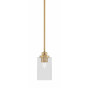 Odyssey - 1 Light Stem Hung Mini Pendant-7.75 Inches Tall and 4 Inches Wide