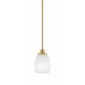 Odyssey - 1 Light Stem Hung Mini Pendant-6.75 Inches Tall and 5 Inches Wide - 1310901
