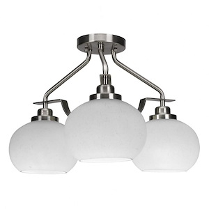Odyssey - 3 Light Semi-Flush Mount-12.25 Inches Tall and 18 Inches Wide - 882477