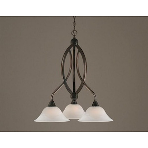 Bow - 3 Light Chandelier-26.75 Inches Tall and 21.75 Inches Wide