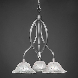 Bow - 3 Light Chandelier-26.5 Inches Tall and 21 Inches Wide