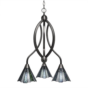 Bow - 3 Light Chandelier-27.5 Inches Tall and 18 Inches Wide