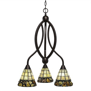 Bow - 3 Light Chandelier-28.25 Inches Tall and 18 Inches Wide
