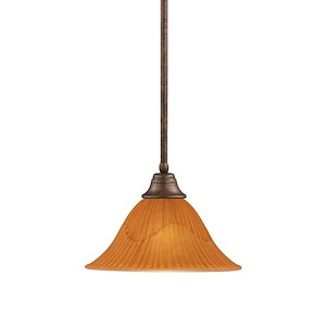 Any - 1 Light Stem Pendant With Hang Straight Swivel-9.5 Inches Tall and 14 Inches Wide