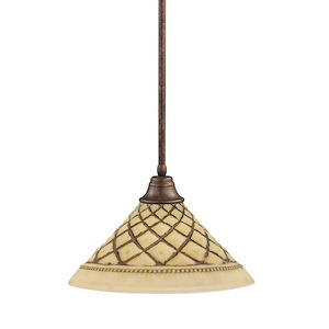 Any - 1 Light Stem Pendant With Hang Straight Swivel-9.5 Inches Tall and 16 Inches Wide