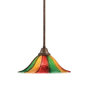 Any - 1 Light Stem Pendant With Hang Straight Swivel-7.75 Inches Tall and 14 Inches Wide