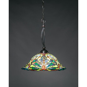 Bow - 1 Light Pendant-20 Inches Tall and 19 Inches Wide - 358511