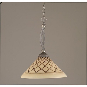 Bow - 1 Light Pendant-20.5 Inches Tall and 16 Inches Wide
