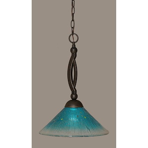 Bow - 1 Light Pendant-19 Inches Tall and 12 Inches Wide