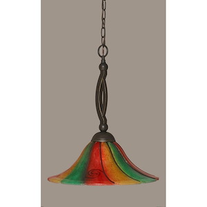 Bow - 1 Light Pendant-19.5 Inches Tall and 15 Inches Wide