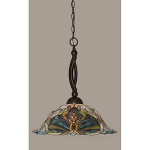Bow - 1 Light Pendant-20.25 Inches Tall and Inches Wide