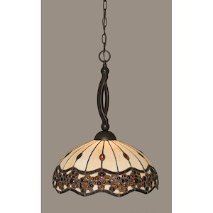 Bow - 1 Light Pendant-21.5 Inches Tall and Inches Wide