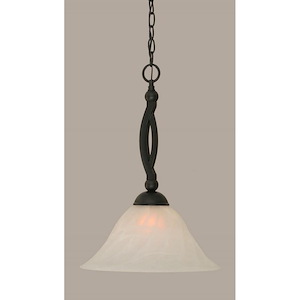 Bow - 1 Light Pendant-20 Inches Tall and 14 Inches Wide