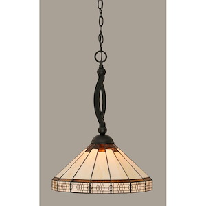 Bow - 1 Light Pendant-20.75 Inches Tall and 15 Inches Wide