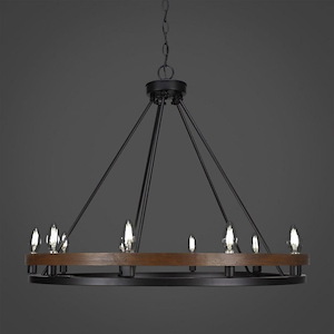 Belmont - 10 Light Chandelier-24.75 Inches Tall and 32 Inches Wide