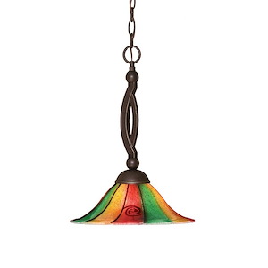 Bow - 1 Light Pendant-18.5 Inches Tall and 14 Inches Wide