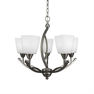 Bow - 5 Light Chandelier-20.25 Inches Tall and 19.5 Inches Wide
