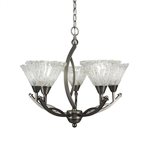 Bow - 5 Light Chandelier-20.25 Inches Tall and 23.5 Inches Wide