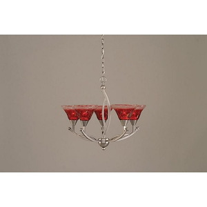 Bow-Five Light Chandelier-23.5 Inches Wide by 20.25 Inches High