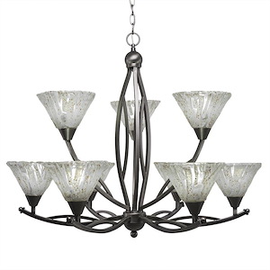 Bow - 9 Light Chandelier-26.5 Inches Tall and 33 Inches Wide - 697863