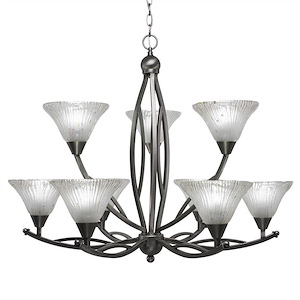 Bow - 9 Light Chandelier-26.5 Inches Tall and 33 Inches Wide - 697862