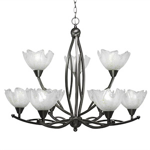 Bow - 9 Light Chandelier-26.5 Inches Tall and 33 Inches Wide