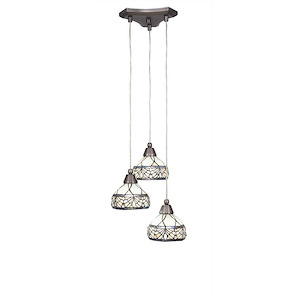 Europa - 3 Light Cluster Pendalier-6.75 Inches Tall and 13.25 Inches Wide - 698020