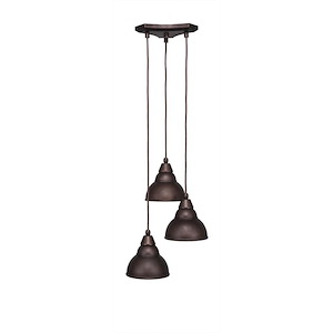 Europa - 3 Light Cluster Pendalier-8 Inches Tall and 14.25 Inches Wide - 698051