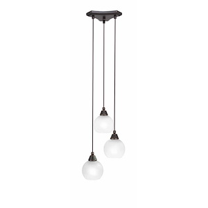 Europa - 3 Light Cluster Pendalier-9.25 Inches Tall and 10.5 Inches Wide - 1218550