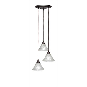 Europa - 3 Light Cluster Pendalier-7.25 Inches Tall and 14.5 Inches Wide - 698010