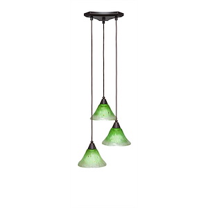 Europa - 3 Light Cluster Pendalier-7.25 Inches Tall and 14.5 Inches Wide