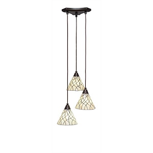 Europa - 3 Light Cluster Pendalier-7 Inches Tall and 13.75 Inches Wide - 698021
