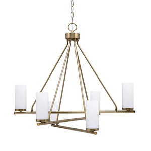 Trinity - 6 Light Up Chandelier-14 Inches Tall and 25 Inches Wide - 1317898