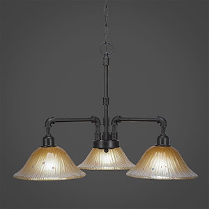 Vintage - 3 Light Chandelier-19 Inches Tall and 22.25 Inches Wide