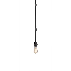 Vintage - 5W 1 LED Stem Mini Pendant With Hang Straight Swivel-7.25 Inches Tall and 2.25 Inches Wide