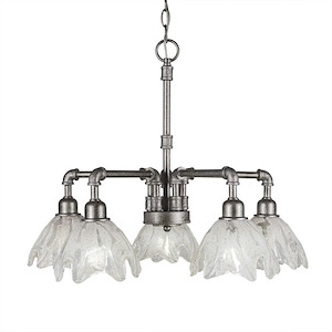 Vintage - 5 Light Chandelier-19 Inches Tall and 23.25 Inches Wide