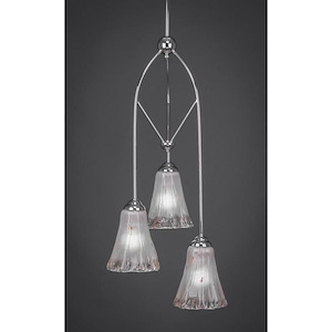 Contempo - 3 Light Cluster Pendalier-31 Inches Tall and 12.5 Inches Wide