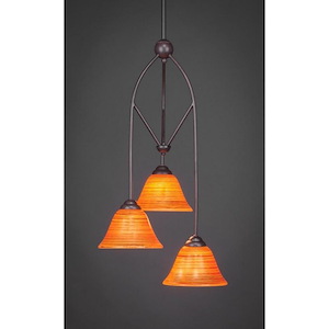 Contempo - 3 Light Cluster Pendalier-29 Inches Tall and 13.75 Inches Wide - 1148403