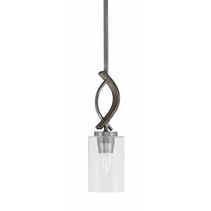 Monterey - 1 Light Mini Pendant-13 Inches Tall and 4 Inches Wide
