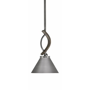 Monterey - 1 Light Mini Pendant-10.75 Inches Tall and 7 Inches Wide
