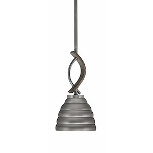 Monterey - 1 Light Mini Pendant-11.75 Inches Tall and 6 Inches Wide